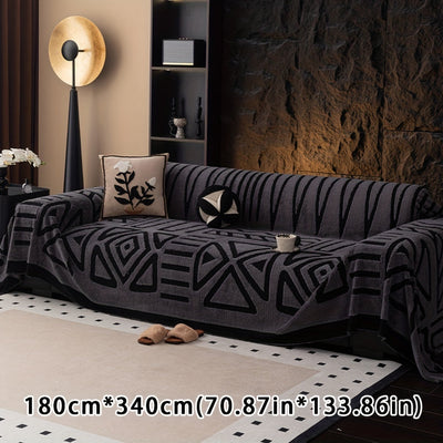 Boho Style Geometrischer Shu Velours Sofabezug