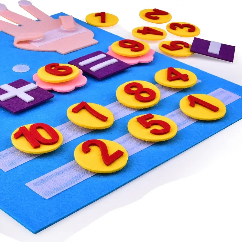 Zählspiel aus Filz für Kinder – Lernspiel zur Zahlen- und Motorikförderung