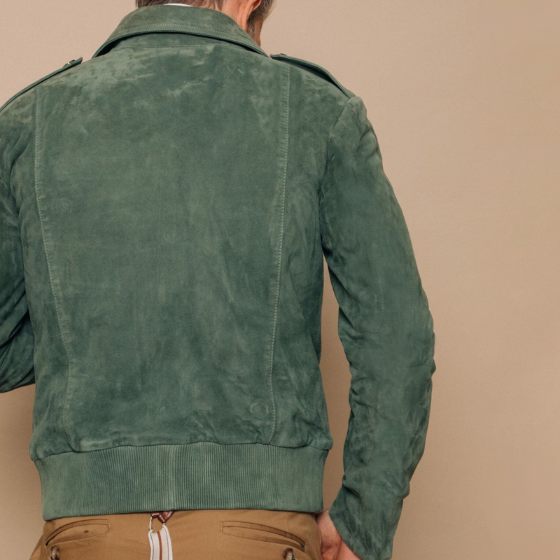 Marko | Revers Zipper Wildleder Jacke