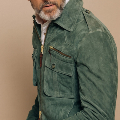 Marko | Revers Zipper Wildleder Jacke