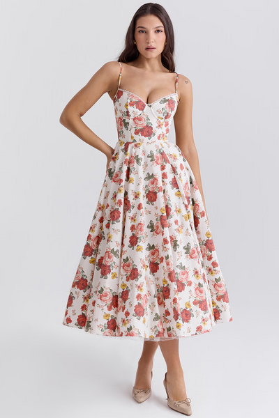 Jennifer | Wunderschönes tailliertes Midikleid