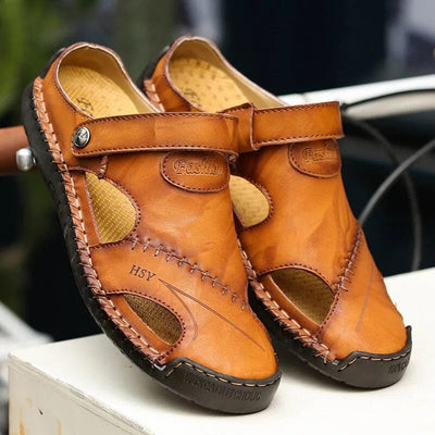 Stefan | Robuste, klassische Ledersandalen