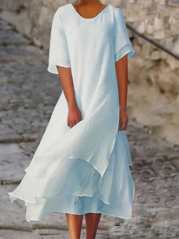 Alyssa | Festliches Damenkleid im Asymmetrischen Lagen-Look
