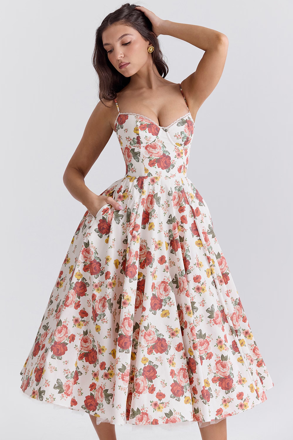 Jennifer | Wunderschönes tailliertes Midikleid