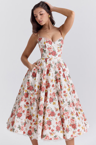 Jennifer | Wunderschönes tailliertes Midikleid