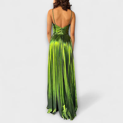 Maxikleid aus metallischem Stoff