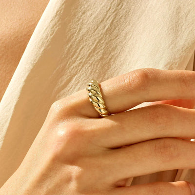Gold Croissant Ring