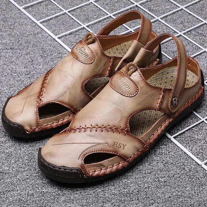 Stefan | Robuste, klassische Ledersandalen