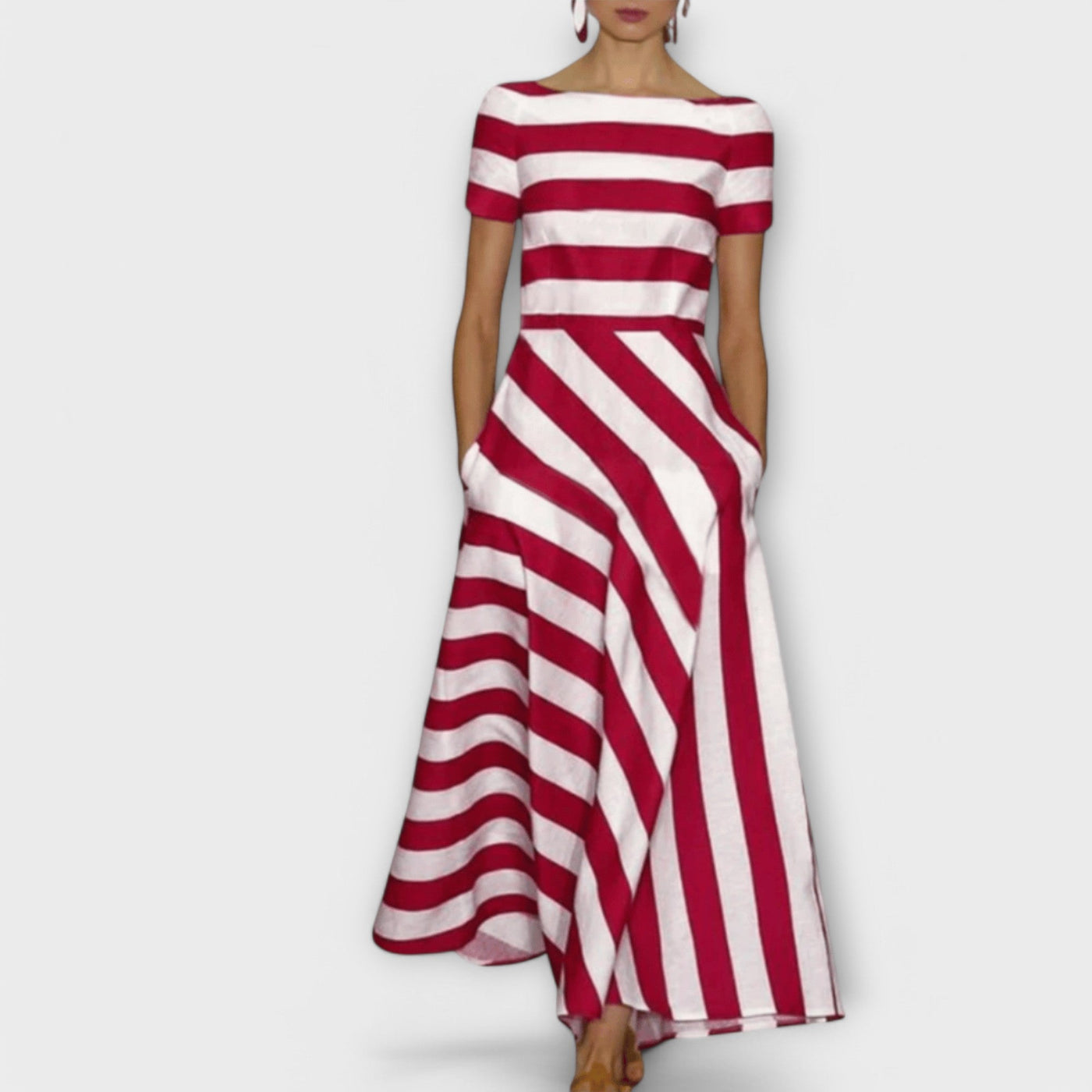 Janell - Streifenmaxikleid