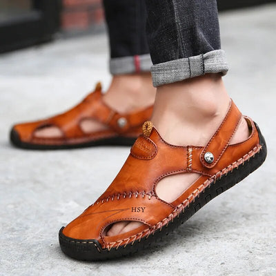 Stefan | Robuste, klassische Ledersandalen