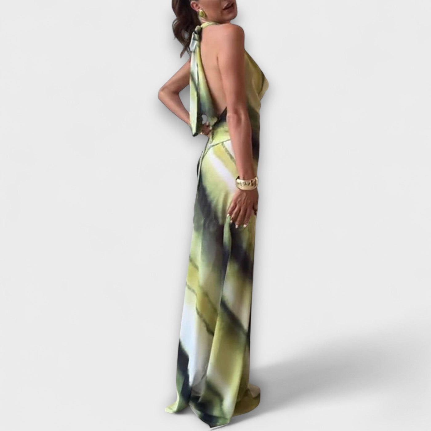 Klassisches Maxikleid mit Tie-Dye Gradient