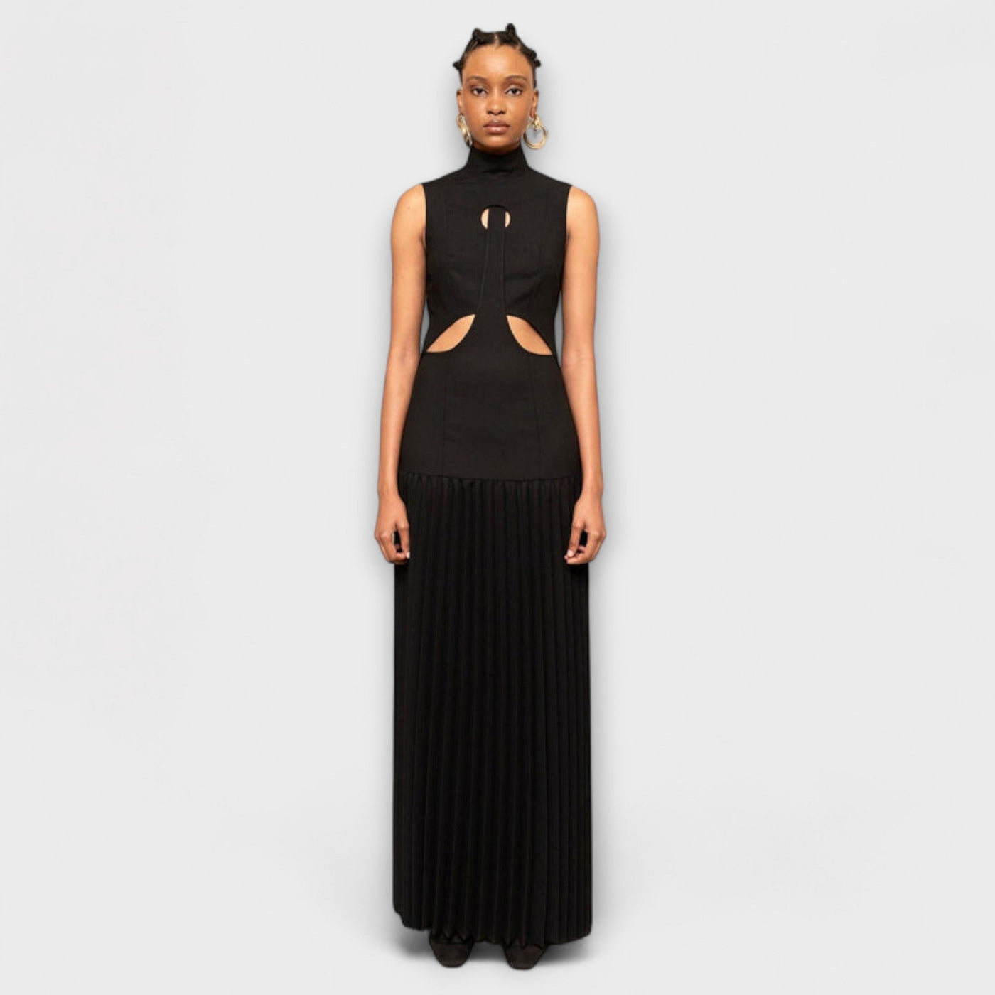 Kristen - Maxikleid mit Falten und Cut-Outs
