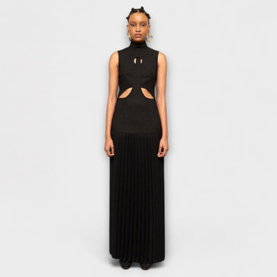 Kristen - Maxikleid mit Falten und Cut-Outs