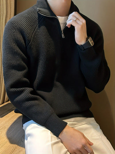 Laura | Strickpullover mit halblangem Reißverschluss
