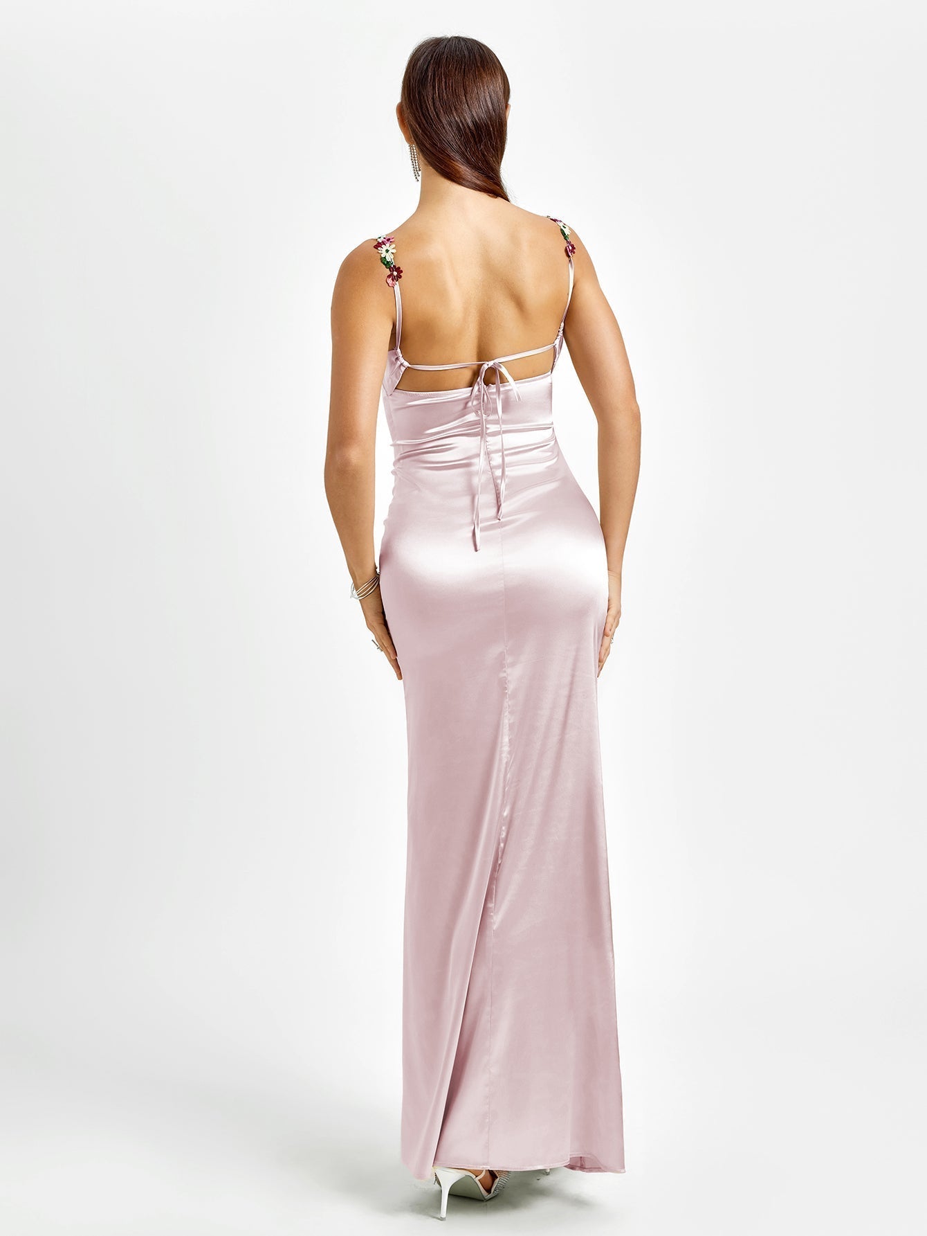 Flora | Satin Maxikleid für den Abend