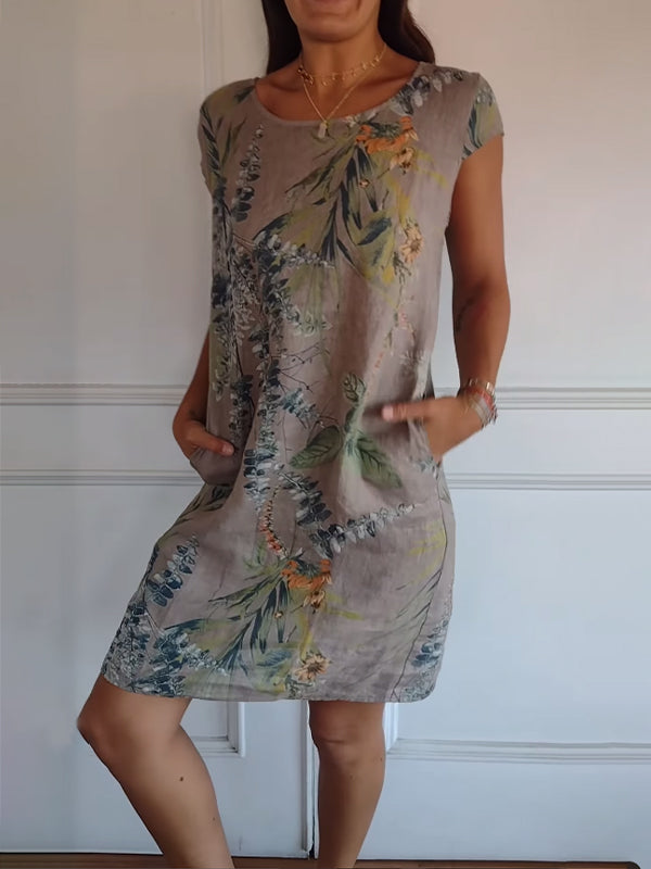 Bequemes Kleid mit Rundhalsausschnitt – Valentina