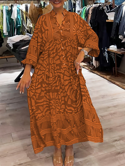 Amara™ - Müheloses V-Ausschnitt Midi-Kleid