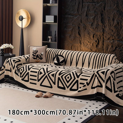 Boho Style Geometrischer Shu Velours Sofabezug