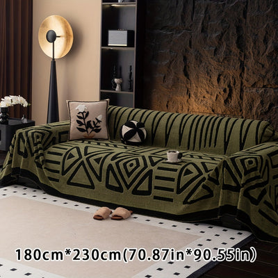 Boho Style Geometrischer Shu Velours Sofabezug