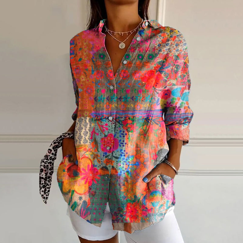 Bella | Damenbluse mit Blumenmuster – Elegant und Vielseitig