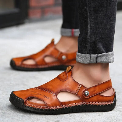 Stefan | Robuste, klassische Ledersandalen