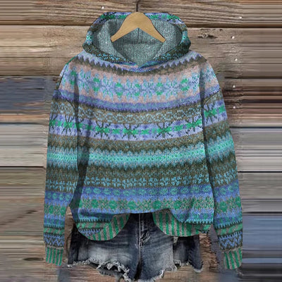 Bedruckte Strickjacke für Damen