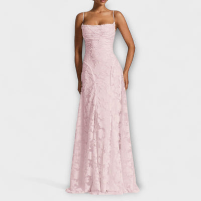 Emberly - Elegantes Jacquard-Maxikleid für besondere Anlässe