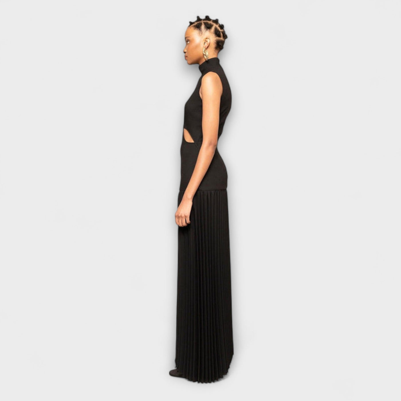 Kristen - Maxikleid mit Falten und Cut-Outs