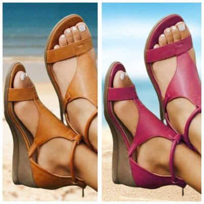 Anne™ Orthopädische Leder-Absatzsandalen