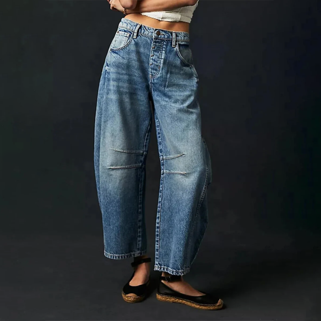 Danica | High-Waisted Wide Leg Denim Jeans