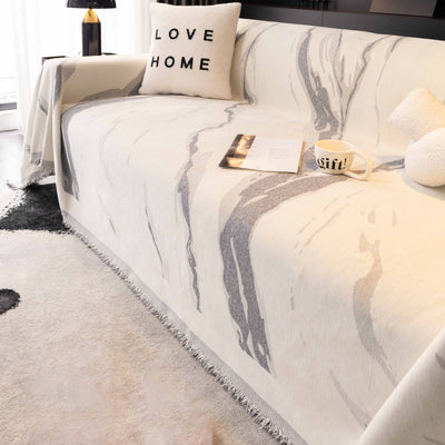 Bohemian Marmor-Muster Sofa-Schoner