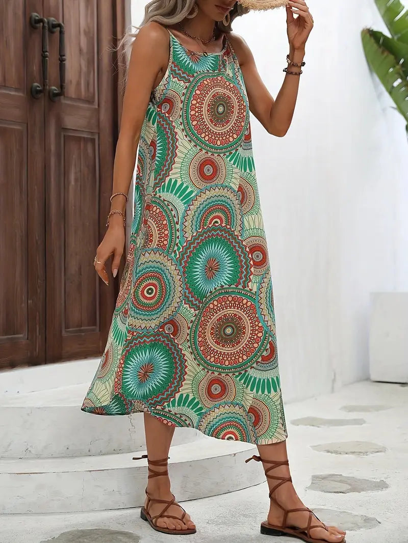 Arianelle – Maxikleid mit Bohemian-Print