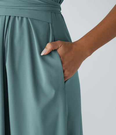 Wilhelmine – Elegantes Wickelkleid Mit Hoher Taille