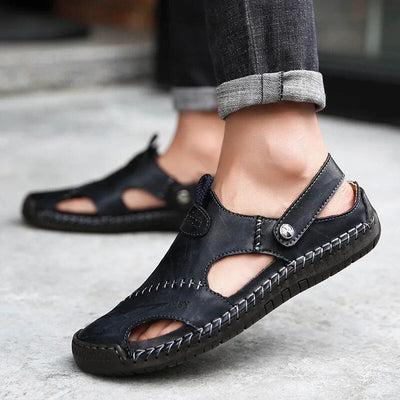 Stefan | Robuste, klassische Ledersandalen