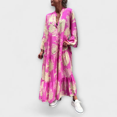 Nerina - Elegantes Maxikleid mit Blumenmuster