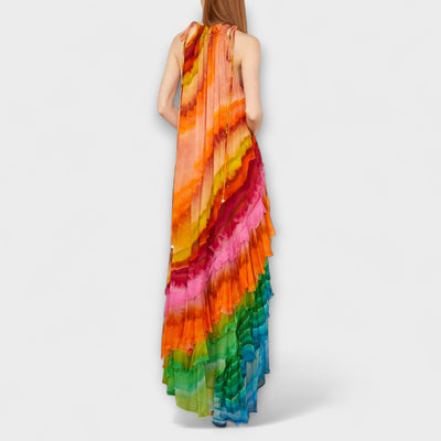 Iris Rüschendress" can be rewritten as "Iris Ruffled Dress.