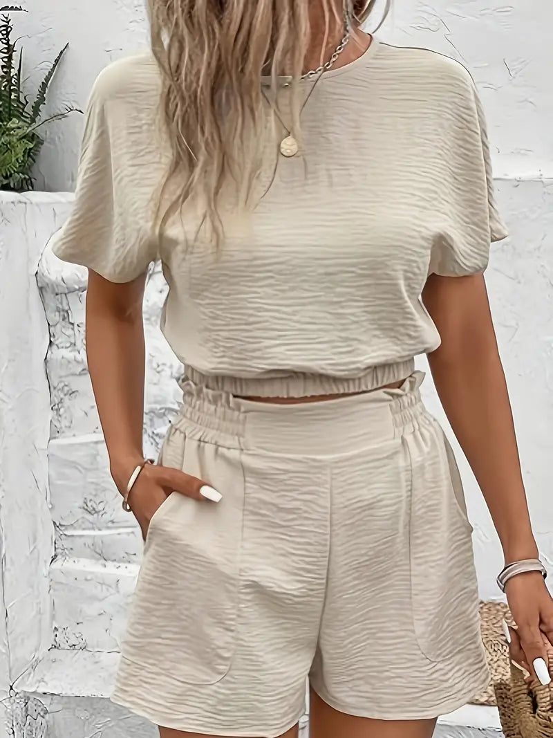 Aminna – Elegantes Top- und Shorts-Set