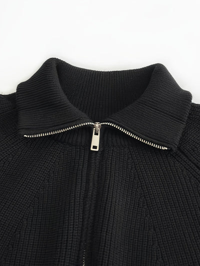 Laura | Strickpullover mit halblangem Reißverschluss