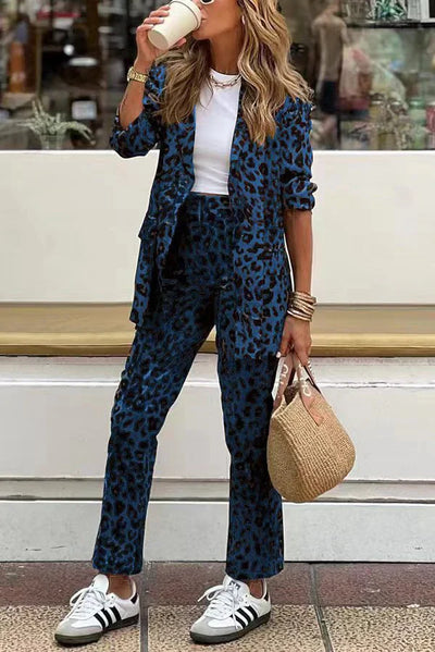 Blazer und Hose für Damen im Leopardenmuster - Annielle