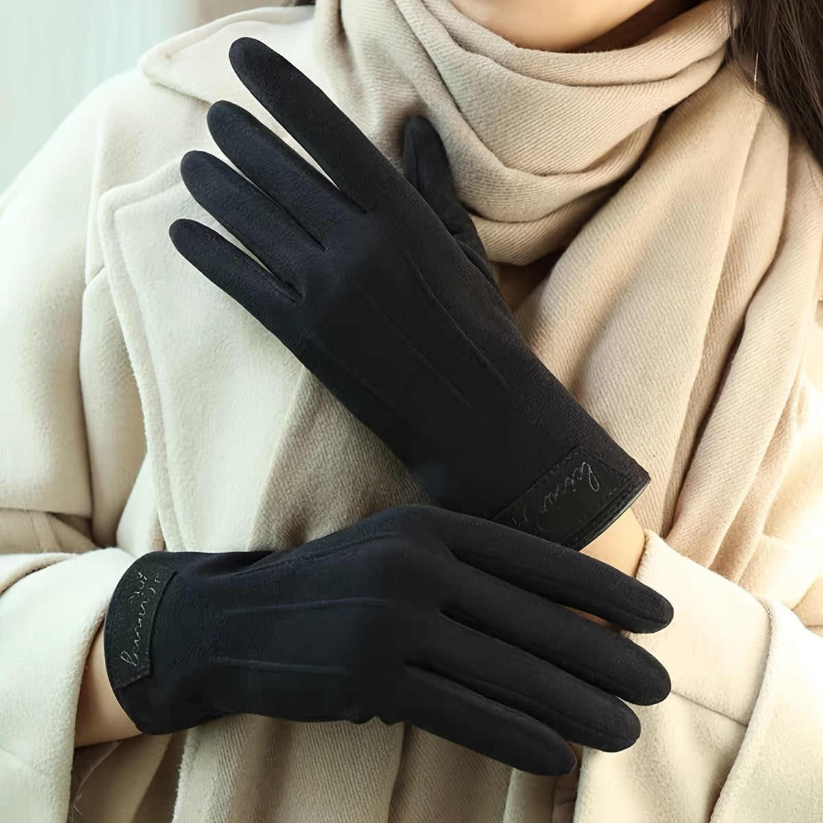 Alexandra | Elegante Touchscreen-Handschuhe für Damen, winddicht und warm