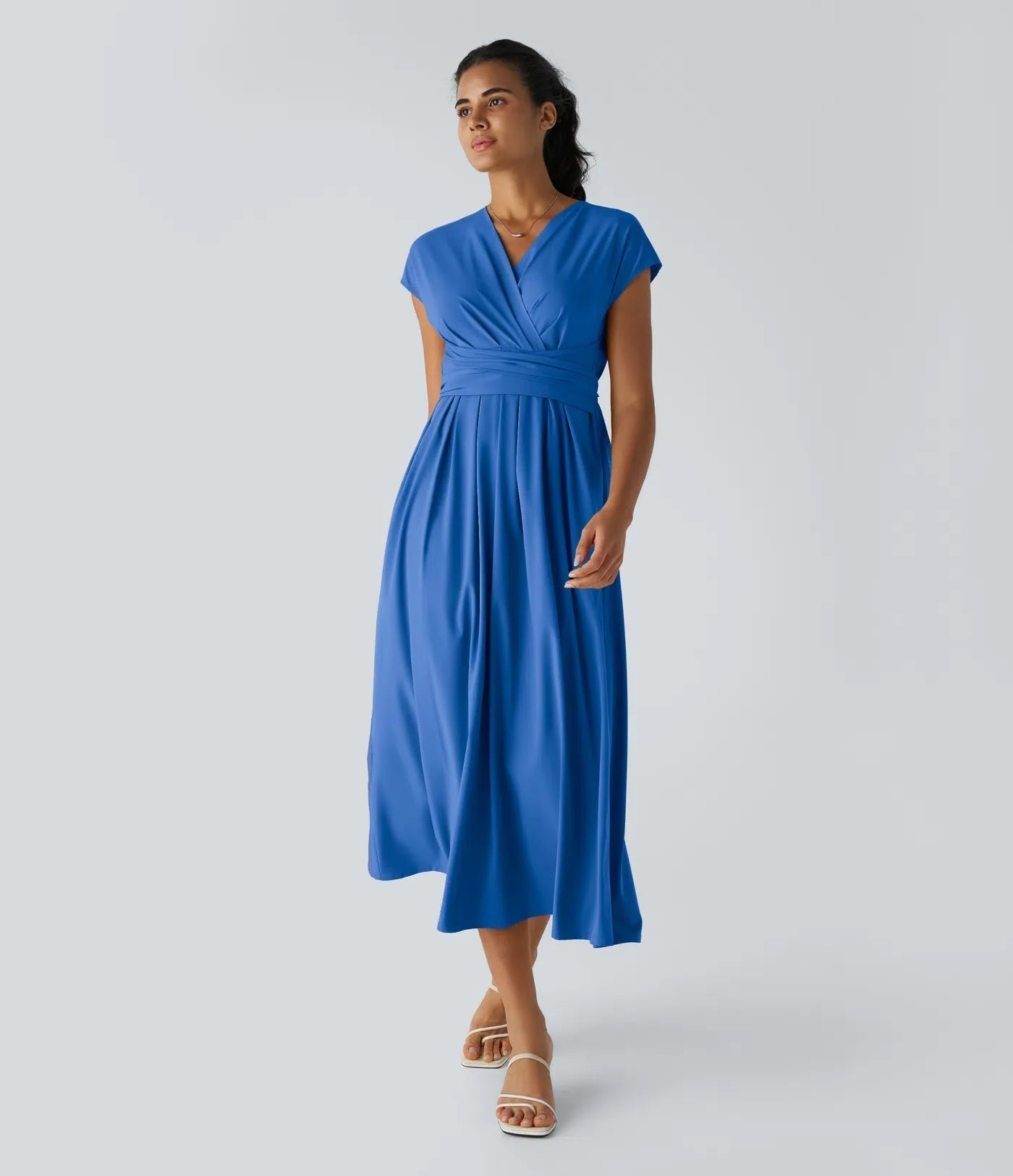 Wilhelmine – Elegantes Wickelkleid Mit Hoher Taille