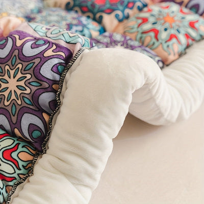 Bohemian Chic Handgefertigter Plüsch-Sofabezug – Dick