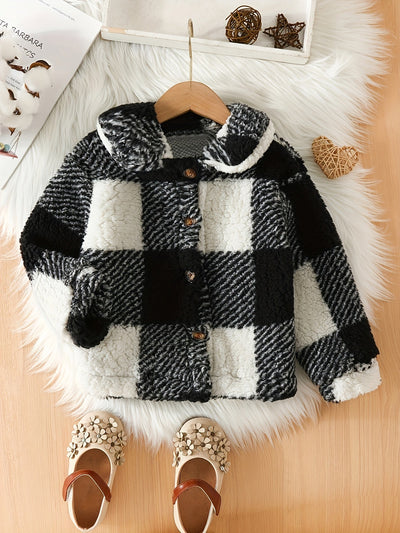Weiches kariertes Fleecejacke Rowie für Kinder – ideal für frische Tage