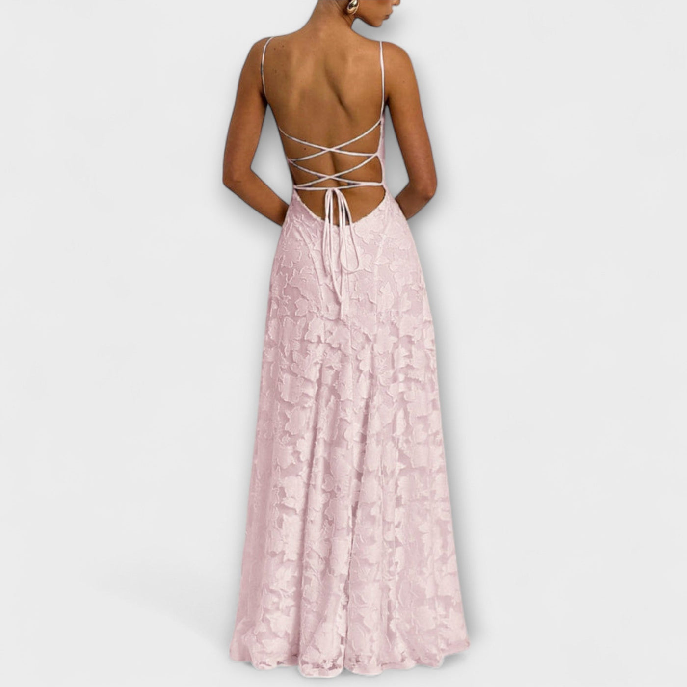 Emberly - Elegantes Jacquard-Maxikleid für besondere Anlässe