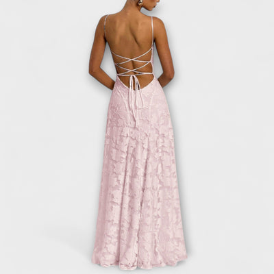 Emberly - Elegantes Jacquard-Maxikleid für besondere Anlässe
