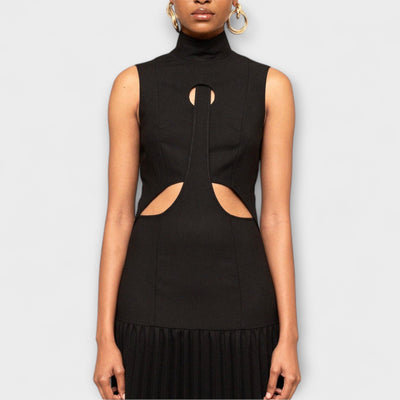 Kristen - Maxikleid mit Falten und Cut-Outs