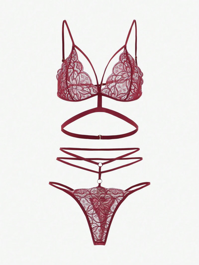 Rosalie | Verführerisches Strappy Lingerie Set mit 1 + 1 Gratis