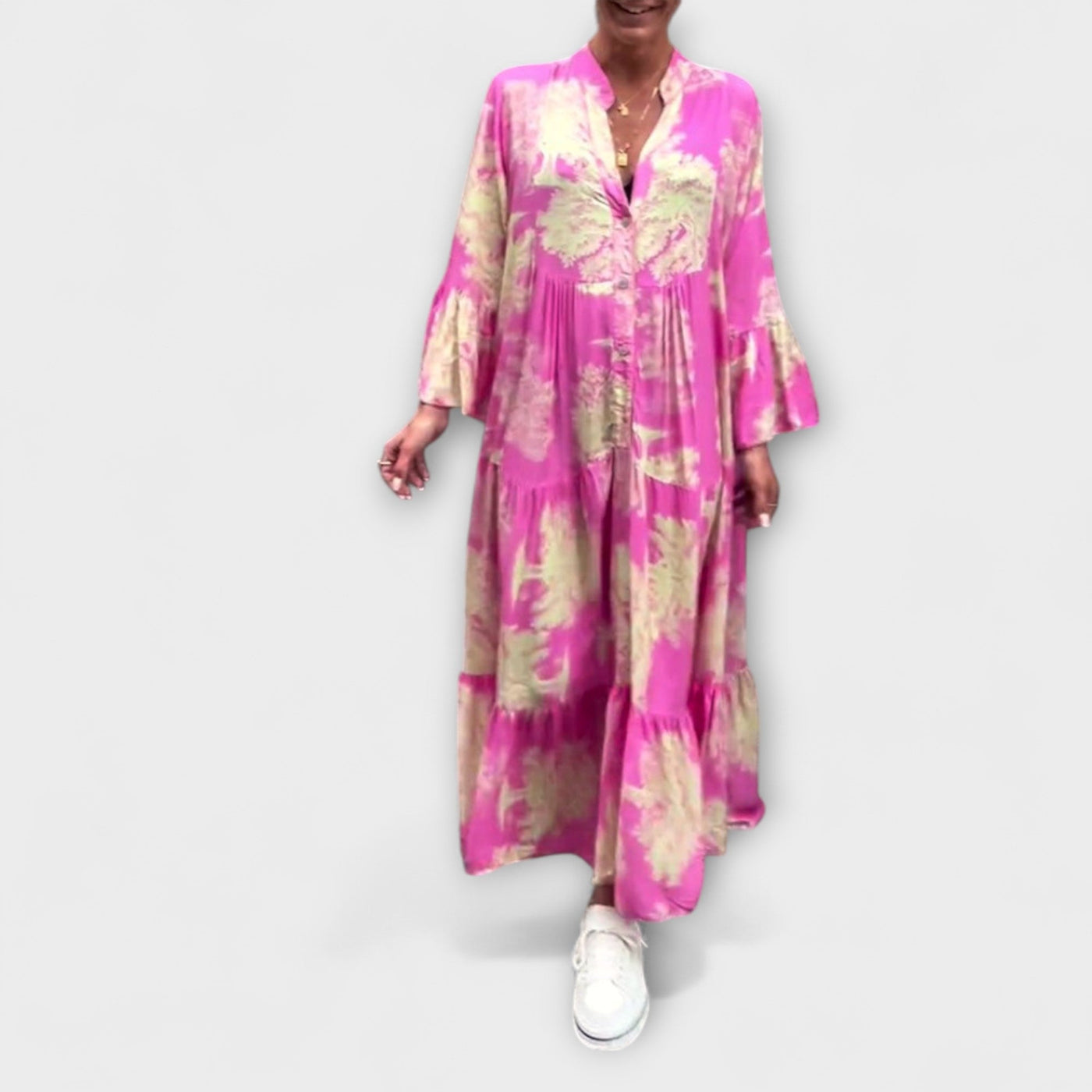 Nerina - Elegantes Maxikleid mit Blumenmuster