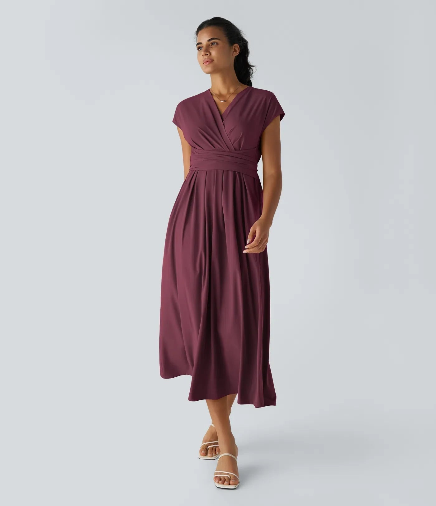 Wilhelmine – Elegantes Wickelkleid Mit Hoher Taille