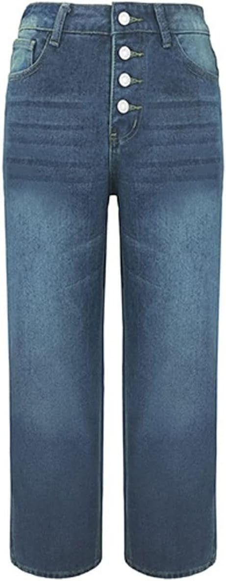 Della | High-Waisted Button-Up Denim Jeans